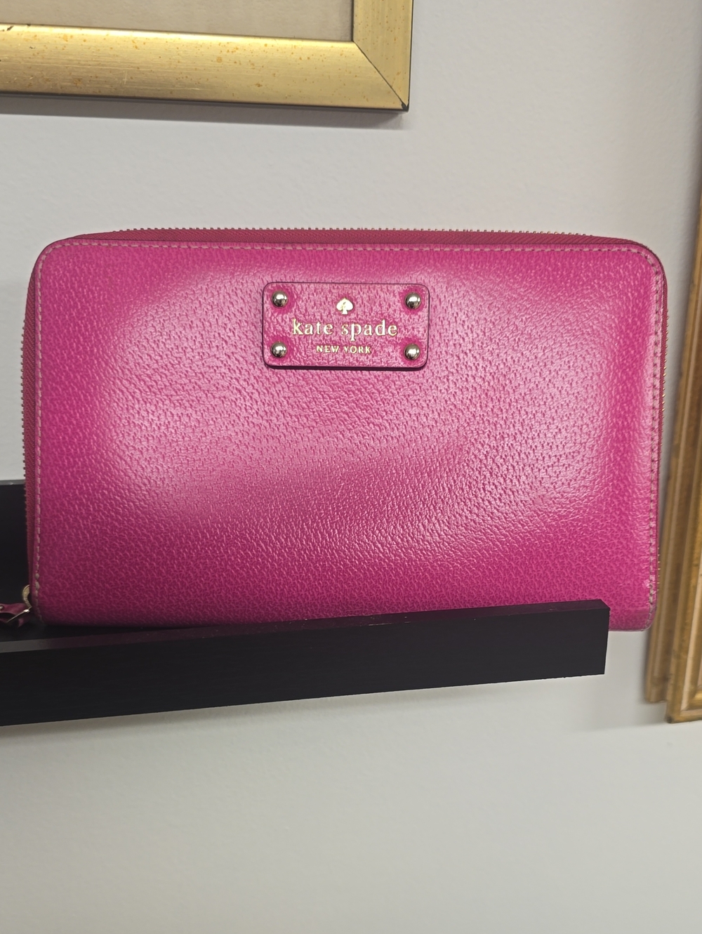 Kate Spade Wellesley Neda Leather Travel Wallet Organizer Pink EUC